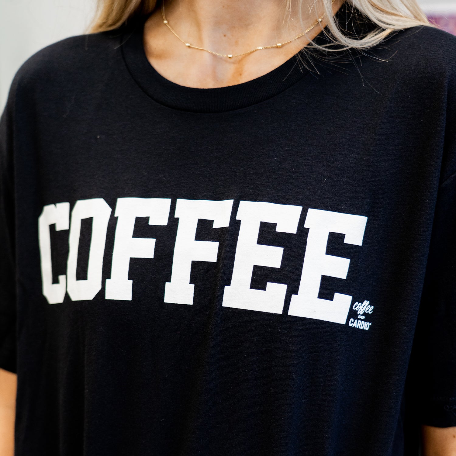 Black Basic Coffee Tee