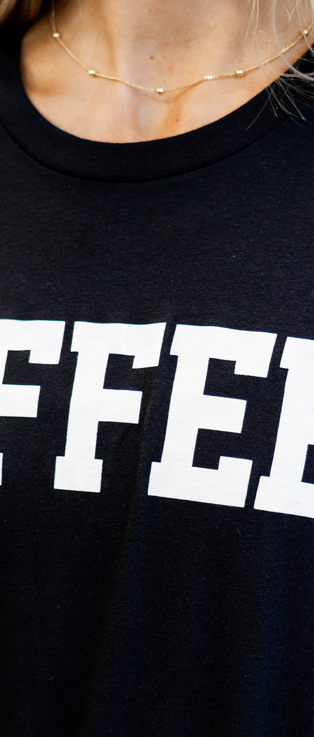 Black Basic Coffee Tee