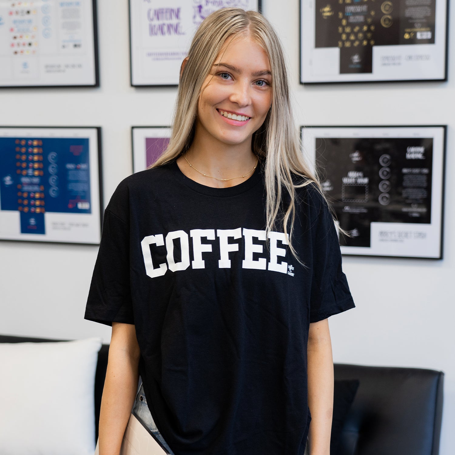 Black Basic Coffee Tee