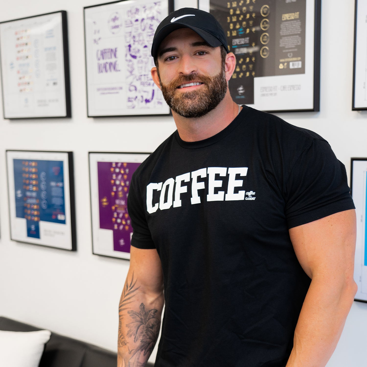 Black Basic Coffee Tee