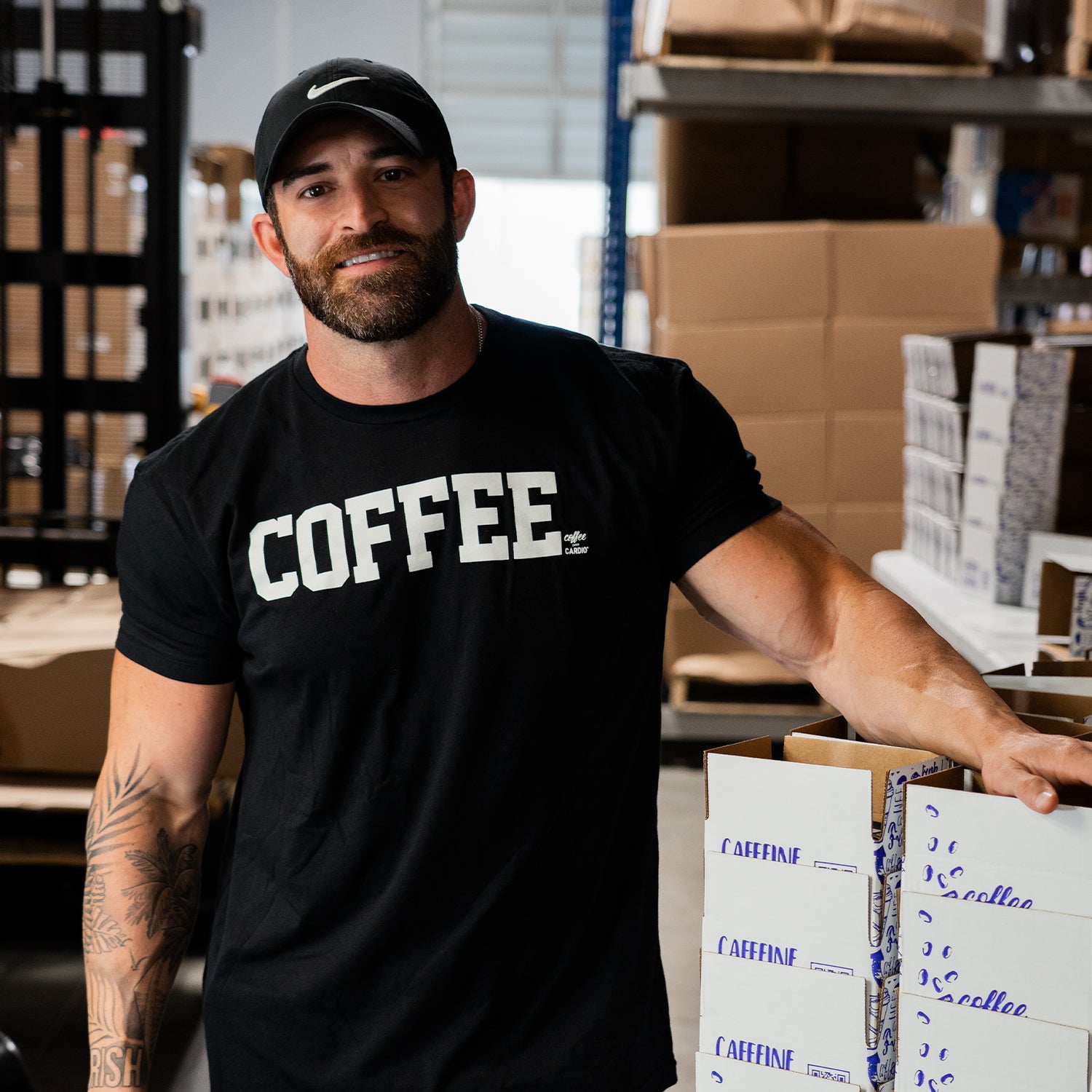 Black Basic Coffee Tee