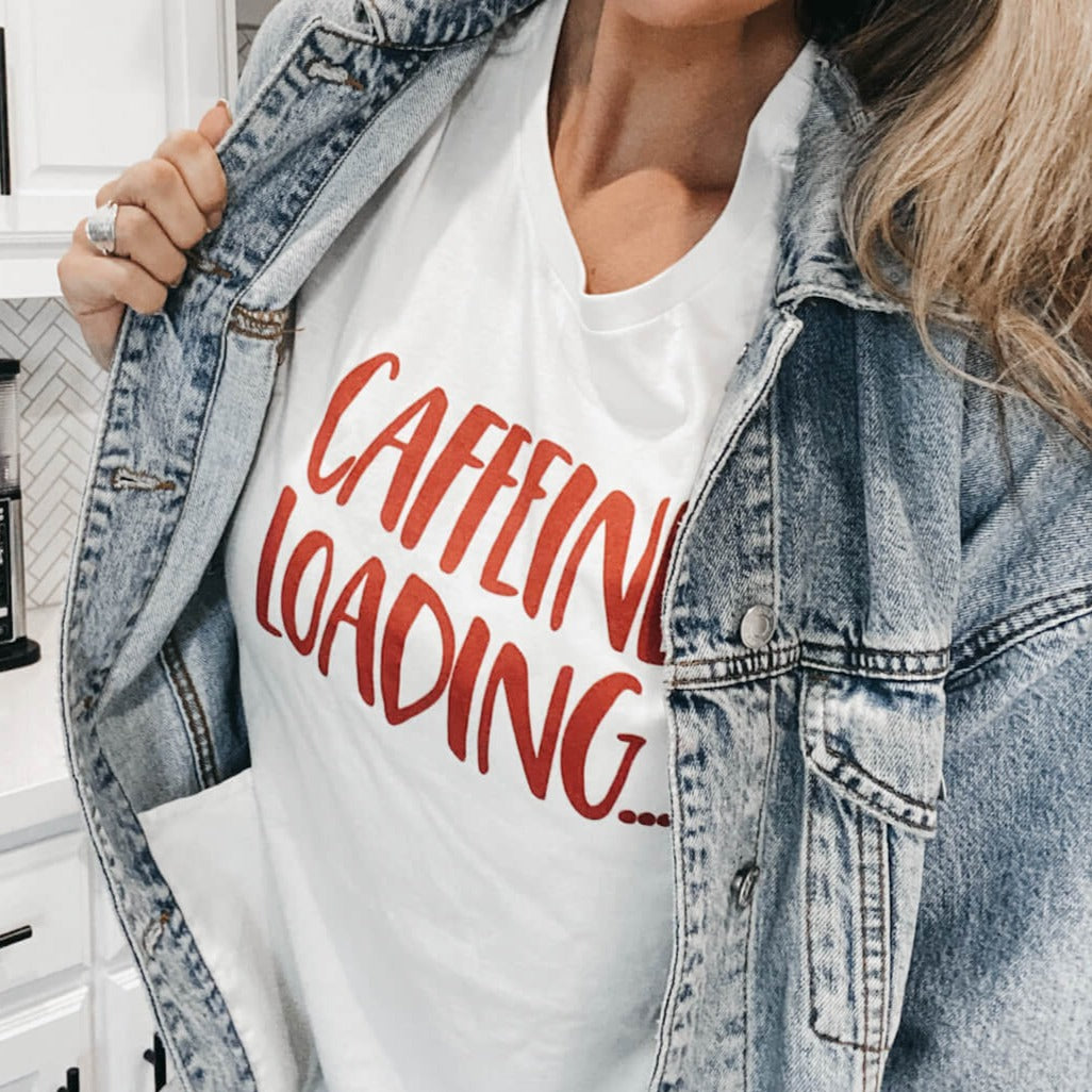 Caffeine Loading Boyfriend White Tee