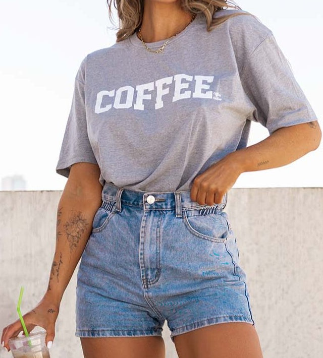 Grey Basic Coffee Tee