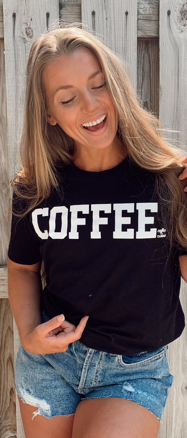 Black Basic Coffee Tee