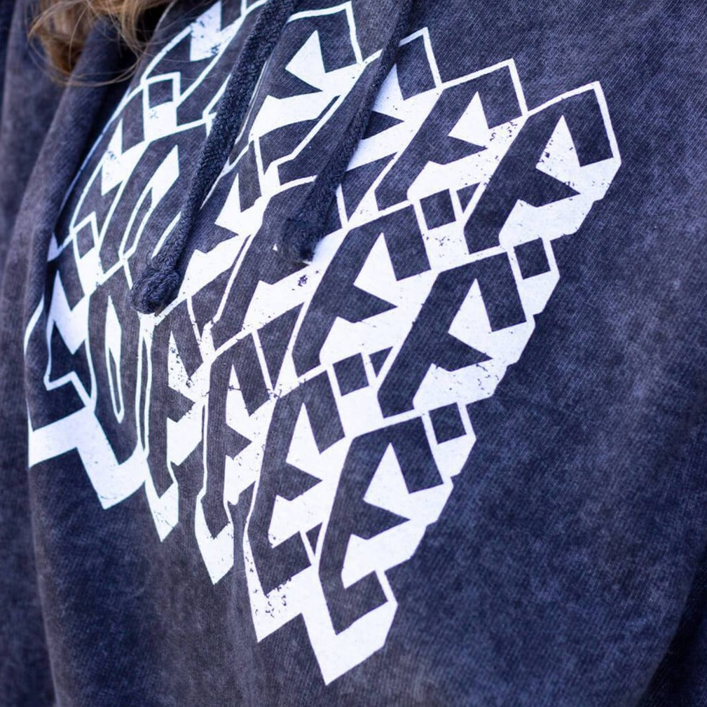 Acid Wash Coffee Rocker Hoodie