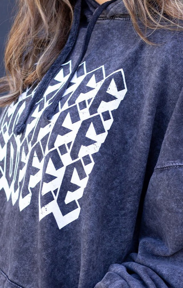 Acid Wash Coffee Rocker Hoodie